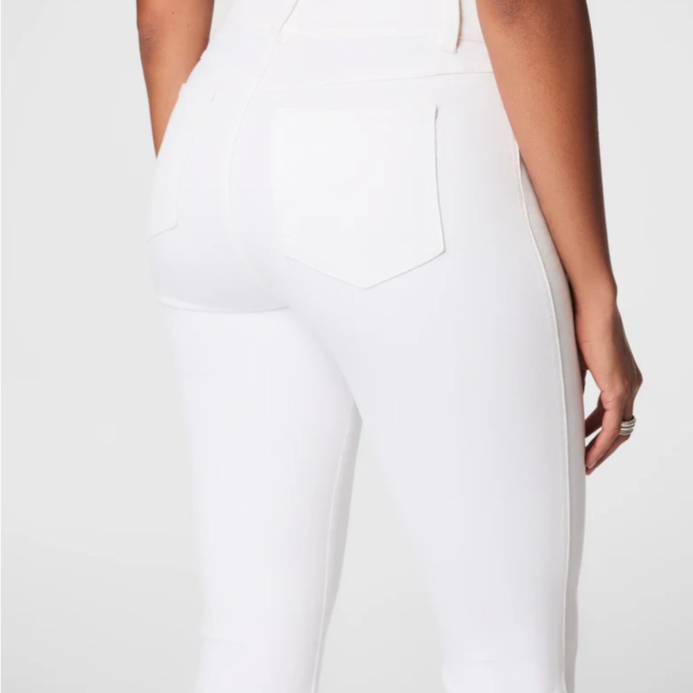 SPANX White High-Waisted Flare Jeans